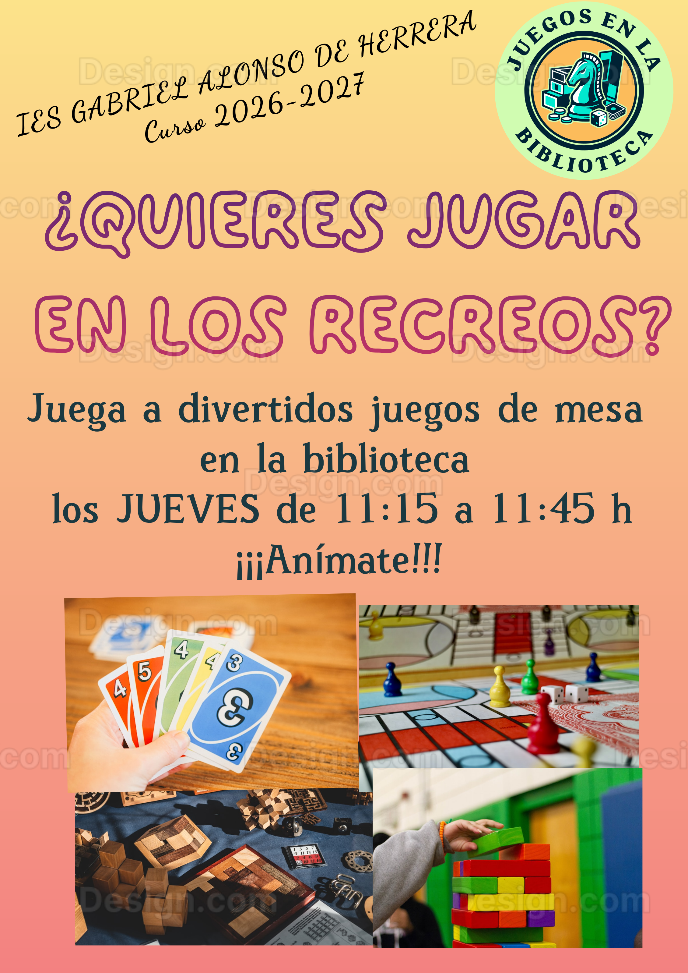 cartel juegos de mesa